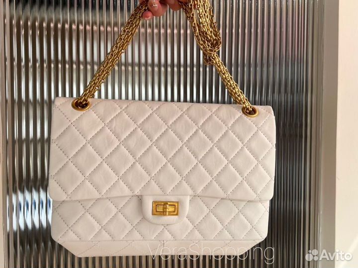 Сумка Chanel 2.55 под заказ 28 cm белая