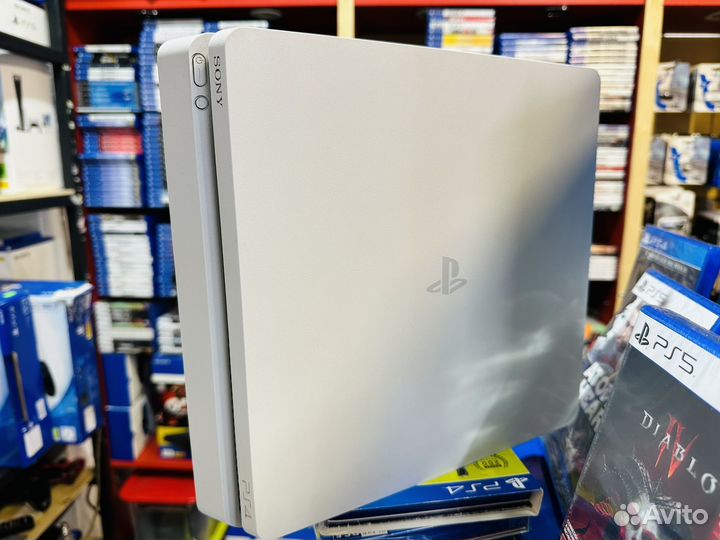Sony playstation 4 ps4 slim белая + 400 игр