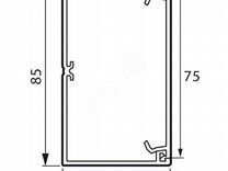 Накладка на стык с защелками для кабель каналов 50х105 leg 010696