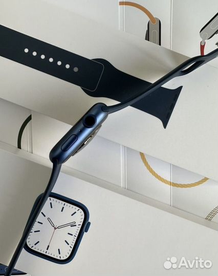 Часы apple watch 7 45 mm blue