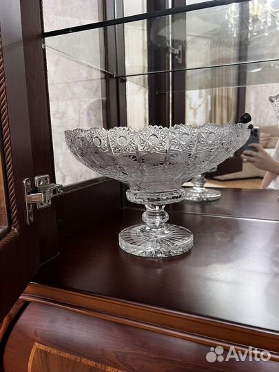 Чешская хрустальная ваза