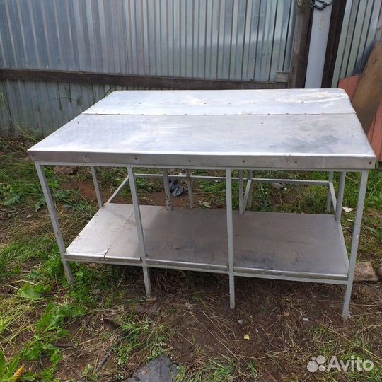 Стол(проф.труба,верх аллюмин.)
