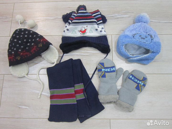 Шапки зимние и демисезонные от 0 до 7 лет