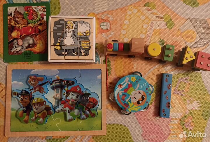 Игрушки деревянные,пазлы для малышей