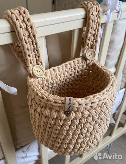 Органайзер на кроватку подвесная корзина