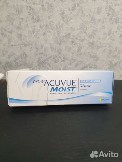 Линзы астигматизм acuvue moist, -4.75, -2.25, 160