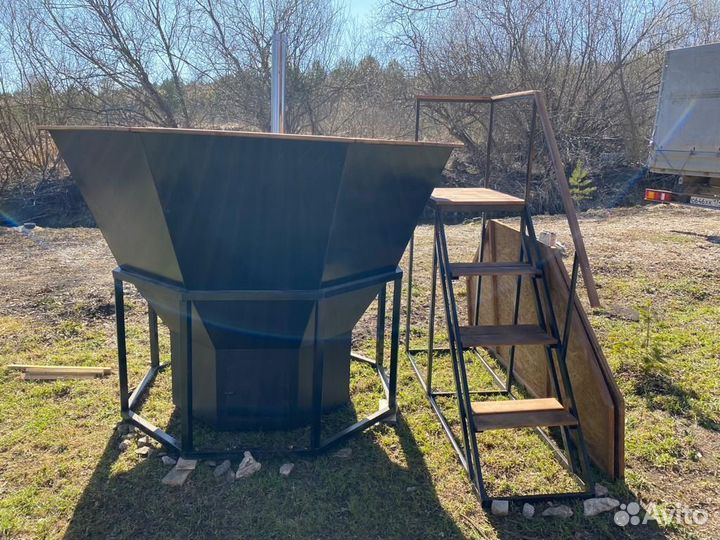 Уличные банные чаны/купель на печи