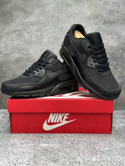 Кроссовки Nike Air Max 90 черные арт:353