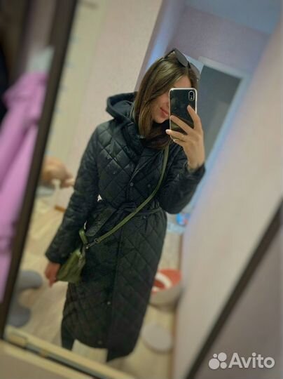 Куртка пальто демисезонное женское стеганное