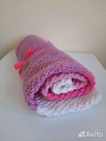 Плед детский вязаный ручная работа