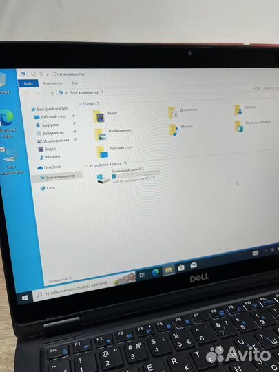Сенсорный ноутбук Dell 7390 i7-8th/16Gb/SSD/FullHD