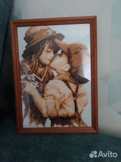 Картина вышитая крестом ручная работа