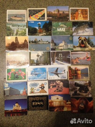 Календарики карманные 1970-2000 годы 1-ая часть