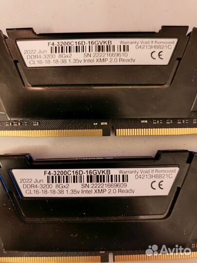 Оперативная память G.Skill Ripjaws V 16 гб