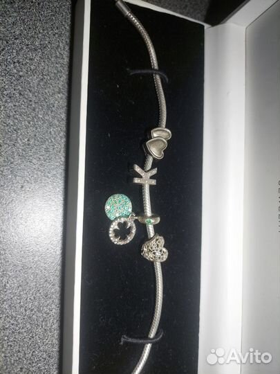 Серебряный браслет пандора с шариками