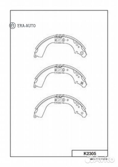 Kashiyama K2305 Колодки тормозные барабанные Toyot