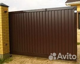 Откатные ворота под ключ с доставкой и установкой