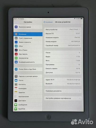 iPad Air 16 Gb