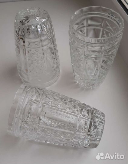 Хрустальные стаканы, пивная кружка СССР