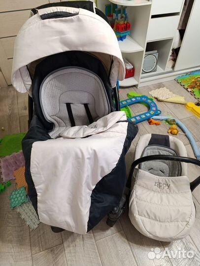 Детская коляска 3в 1 бу