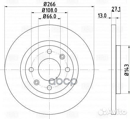 Диск тормозной cirtoen berlingo/C2/C3/peugeot P