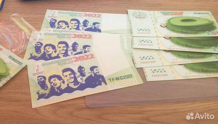 Сувенирная банкнота Катар FIFA 2022 - фифа