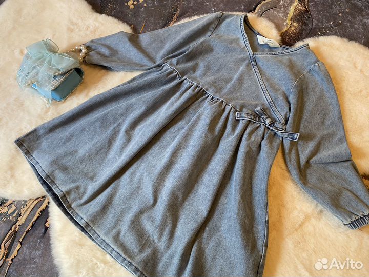 Платье джинсовое H&M. Новое. Размер 146/152