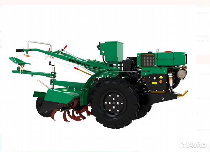 Мотоблок Файтер 15DE + почвофреза и сиденье