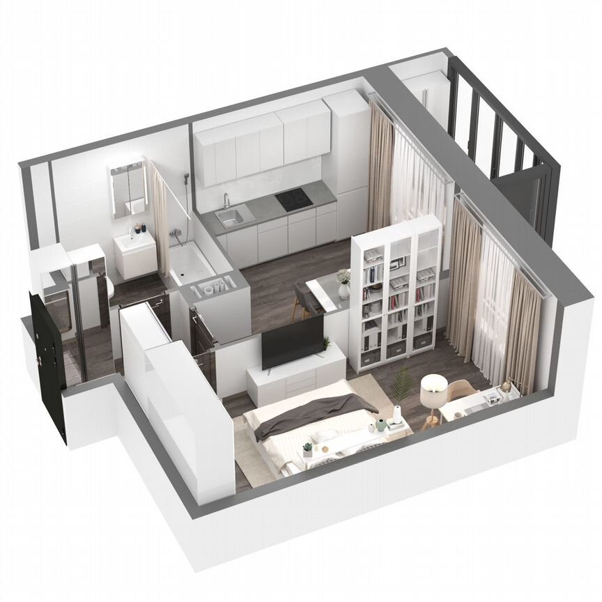 1-к. квартира, 37,5 м², 12/23 эт.