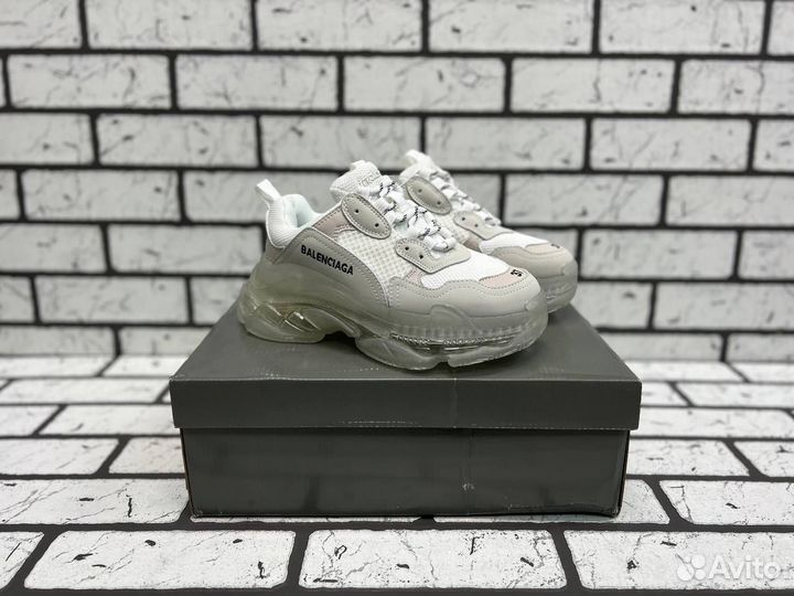 Кроссовки Balenciaga Triple-S Clear Sole White