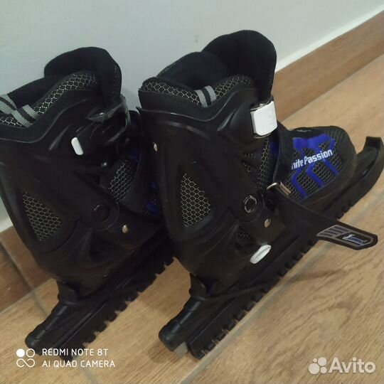 Коньки конькобежные раздвижные для начинающих