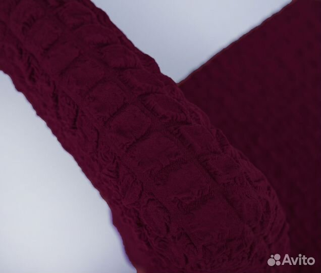 Набор чехлов на стулья со спинкой 2 шт, Бордовый