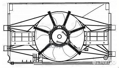 Вентилятор радиатора mitsubishi lancer X 07- LF