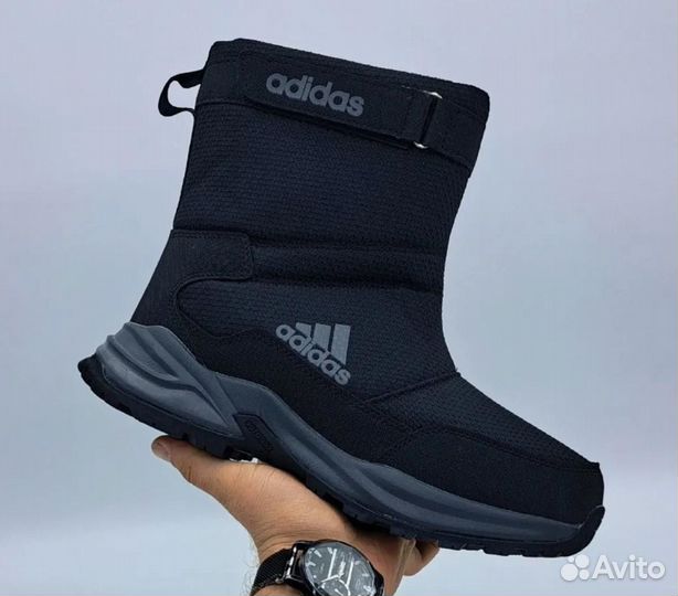 Дутики мужские зимние Adidas на овчине