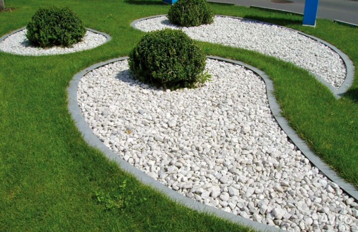 Мраморный щебень белый доставка