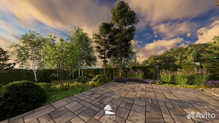 Ландшафтный проект участка 3D