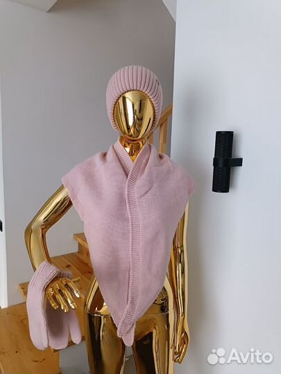 Шапка/шарф/варежки Новое комплект