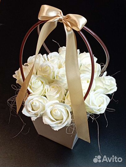 Букет из мыльных роз