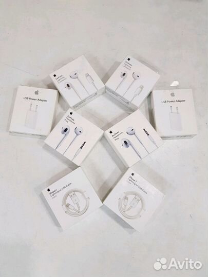 Наушники 7/7+/8+/8/6/6с/5с/Блок/USB провод