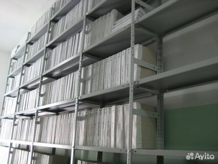 Стеллажи архивные (полочные) металлические