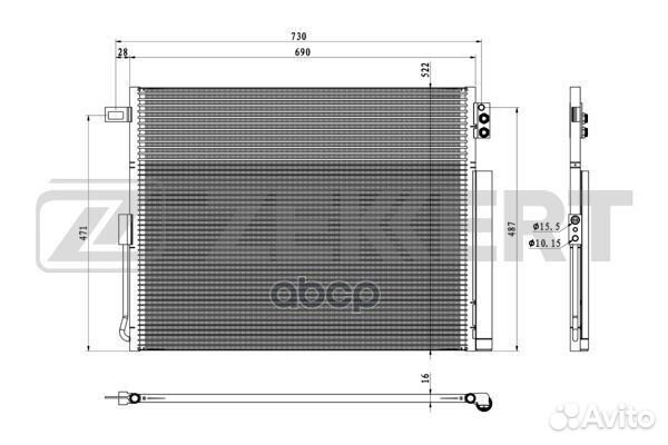 Радиатор конд. Jeep Grand Cherokee IV 10- mk-31