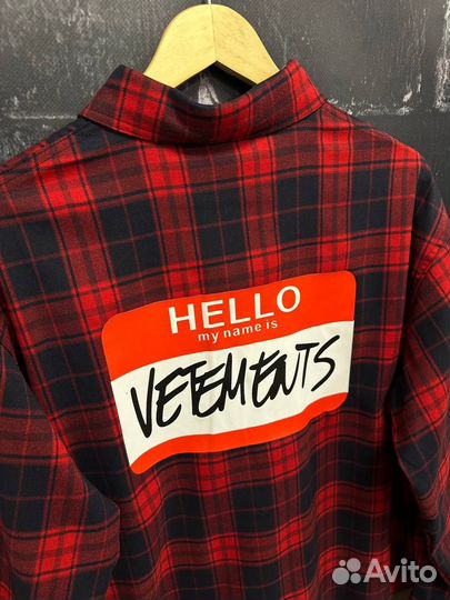 Рубашка Vetements Hello My Name