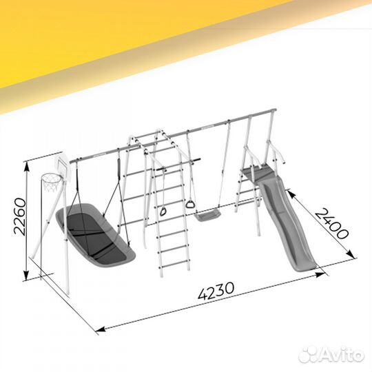 Детский спортивный комплекс Лесная поляна-3PRO №42