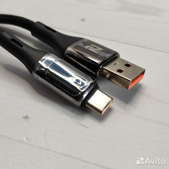 Кабель с дисплеем, USB type-c, 66W