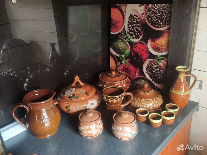 Набор глиняной посуды