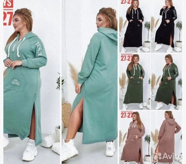 Платье туника теплое