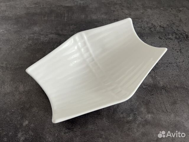 Вазочка/конфетница/фруктовница керамика белая