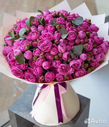 Большие Букеты из Кустовых Роз с Доставкой