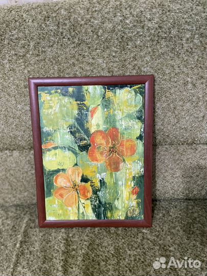 Картина маслом на холсте цветы
