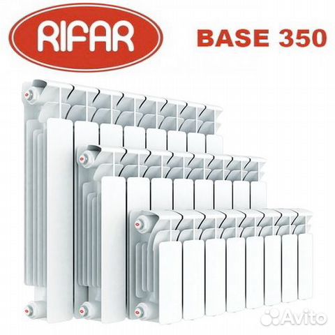 Биметал. радиатор Rifar Base 350/100, 10секций